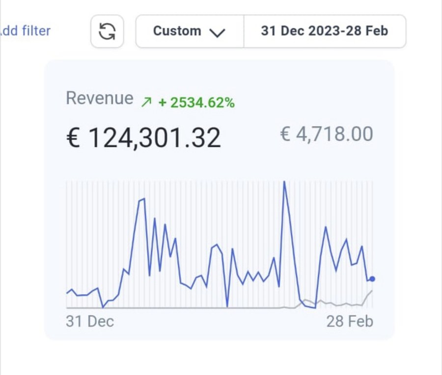 Facturación de 124.000€ del ecommerce